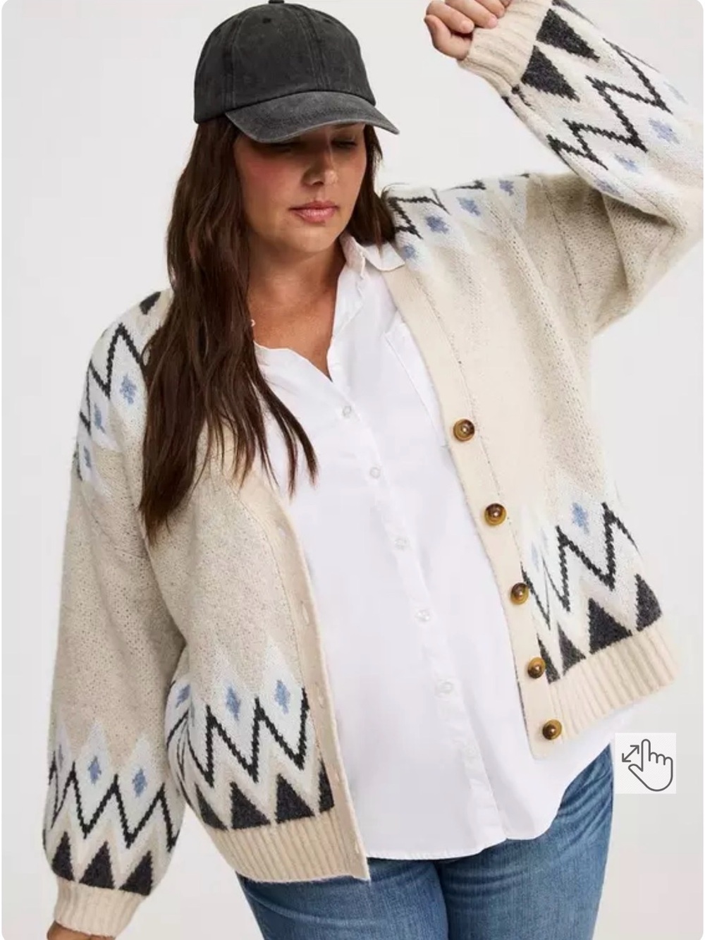 NWT Torrid Vegan Cashmere Button Front Drop Shoulder Cardigan Size 3X (22-24)
